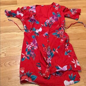 Old Navy Red Floral Dress